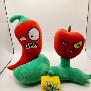 PVZ Plants vs Zombies Jalapeño Red Pepper and Apple Bomb plush